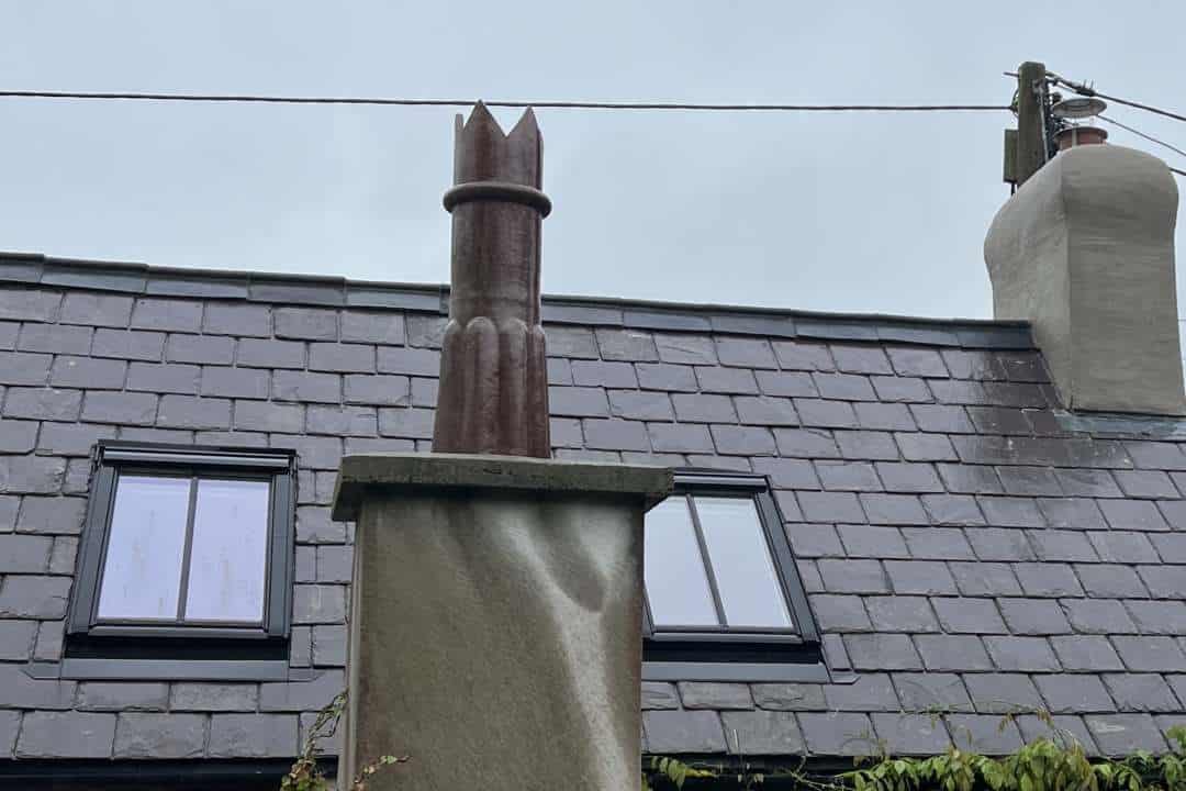 Working on roof restoration in Penrhyndeudraeth Working on roof restoration in Penrhyndeudraeth, North Wales