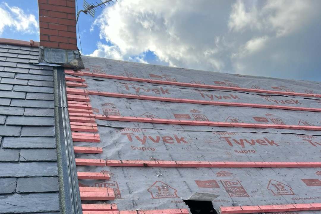 Restoring a roof in Rhos on sea, North Wales